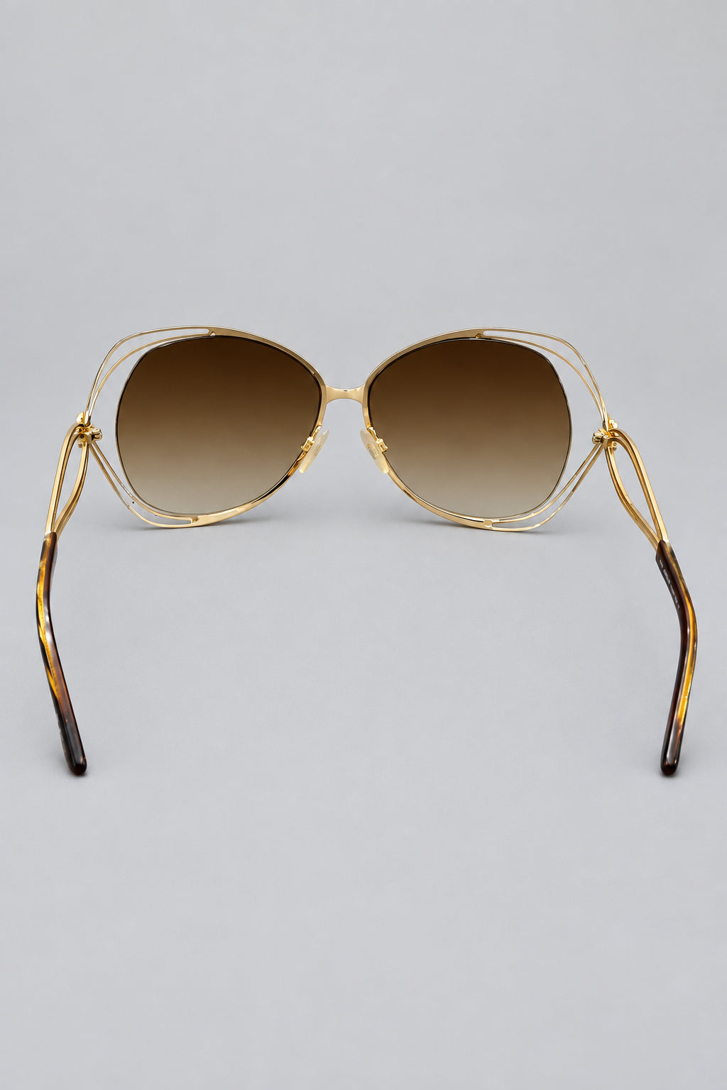 Roberto Cavalli Rosa 527S Oversized Gold Metal Brown Gradient 175mm with Box