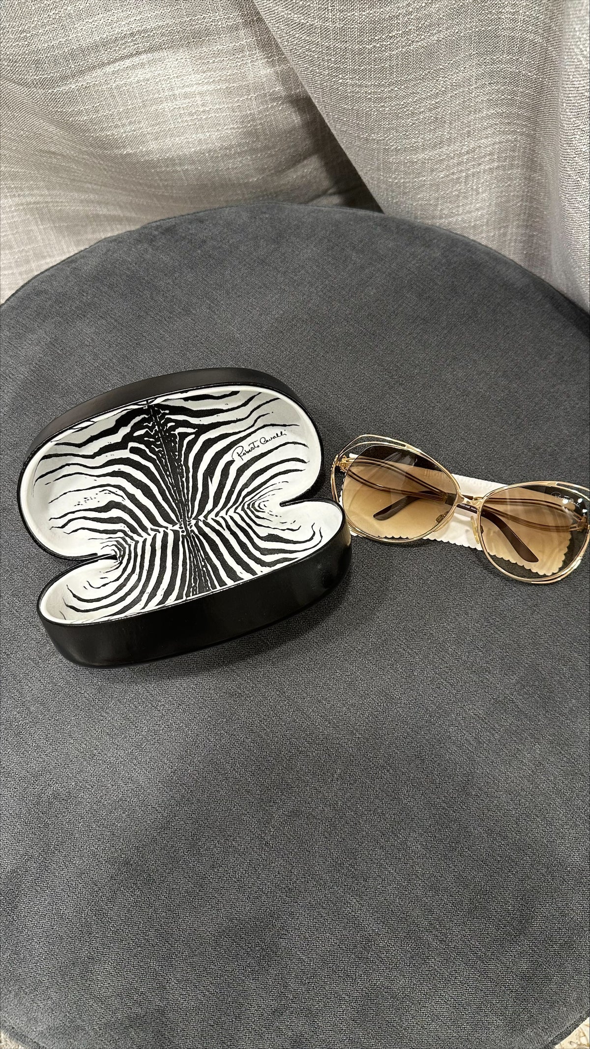 Roberto Cavalli Rosa 527S Oversized Gold Metal Brown Gradient 175mm with Box