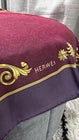 Hermes Bordeaux Cosmos 90cm Silk Scarf