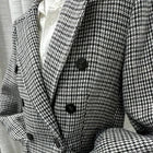 Size 8 Witchery B&W Houndstooth Double Breasted Blazer