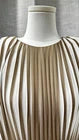 Size L BOSS Taupe/white Plisse Midi Dress