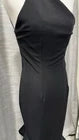 Size XS Premonition Black Halter Mesh Lined Bodycon Midi Dress Zip