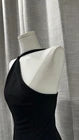 Size XS Premonition Black Halter Mesh Lined Bodycon Midi Dress Zip