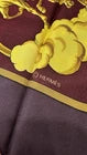 Hermes Bordeaux Cosmos 90cm Silk Scarf