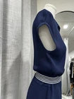 Size S Luisa Spagnoli Navy Knitted Dress With Belt