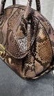 Salvatore Ferragamo Snakeskin Satchel Top Handle Bag with Strap & Dust Bag
