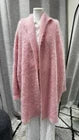 Scanlan Theodore Pink Mohair Knit V-Neck Open Front Long Sleeve Cardigan