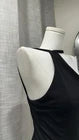 Size XS Premonition Black Halter Mesh Lined Bodycon Midi Dress Zip