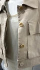 Size 42/Size M COS Beige Twill Cropped Button Front Jacket With Pockets