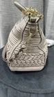 Coach Madison Caroline Pleated Leather Satchel in Soft Beige Color w Gold HW