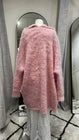Scanlan Theodore Pink Mohair Knit V-Neck Open Front Long Sleeve Cardigan