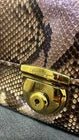 Salvatore Ferragamo Snakeskin Satchel Top Handle Bag with Strap & Dust Bag