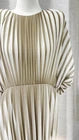 Size L BOSS Taupe/white Plisse Midi Dress