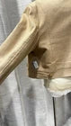 Size 42/Size M COS Beige Twill Cropped Button Front Jacket With Pockets