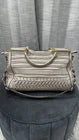 Coach Madison Caroline Pleated Leather Satchel in Soft Beige Color w Gold HW