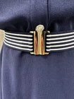 Size S Luisa Spagnoli Navy Knitted Dress With Belt