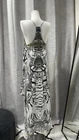 Camilla XS 100% Silk Animal Print Beaded Strappy V-Neck Midi Slip Dress