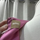 Size 36 (AU 8) BOSS Pink Sleeveless Sheath Midi Dress Round Neck Zip Back Studs
