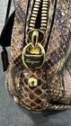 Salvatore Ferragamo Snakeskin Satchel Top Handle Bag with Strap & Dust Bag