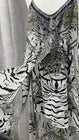 Camilla XS 100% Silk Animal Print Beaded Strappy V-Neck Midi Slip Dress