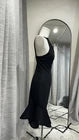 Size XS Premonition Black Halter Mesh Lined Bodycon Midi Dress Zip