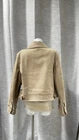 Size 42/Size M COS Beige Twill Cropped Button Front Jacket With Pockets