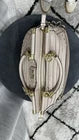 Coach Madison Caroline Pleated Leather Satchel in Soft Beige Color w Gold HW
