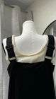 Size 10 Bottega Veneta Black Wool Knit Sleeveless Jumpsuit Boat Neck Adjustable Straps
