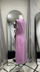Size 36 (AU 8) BOSS Pink Sleeveless Sheath Midi Dress Round Neck Zip Back Studs