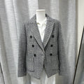 Size 8 Witchery B&W Houndstooth Double Breasted Blazer